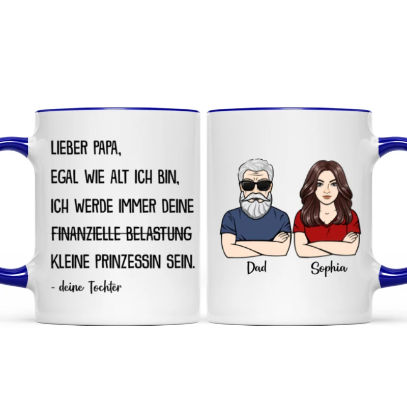 Immer deine finanzielle Belastung - Personalisierte Kaffeetasse - Lustiges Vatertag Geschenk für Papa von Tochter - Image 7