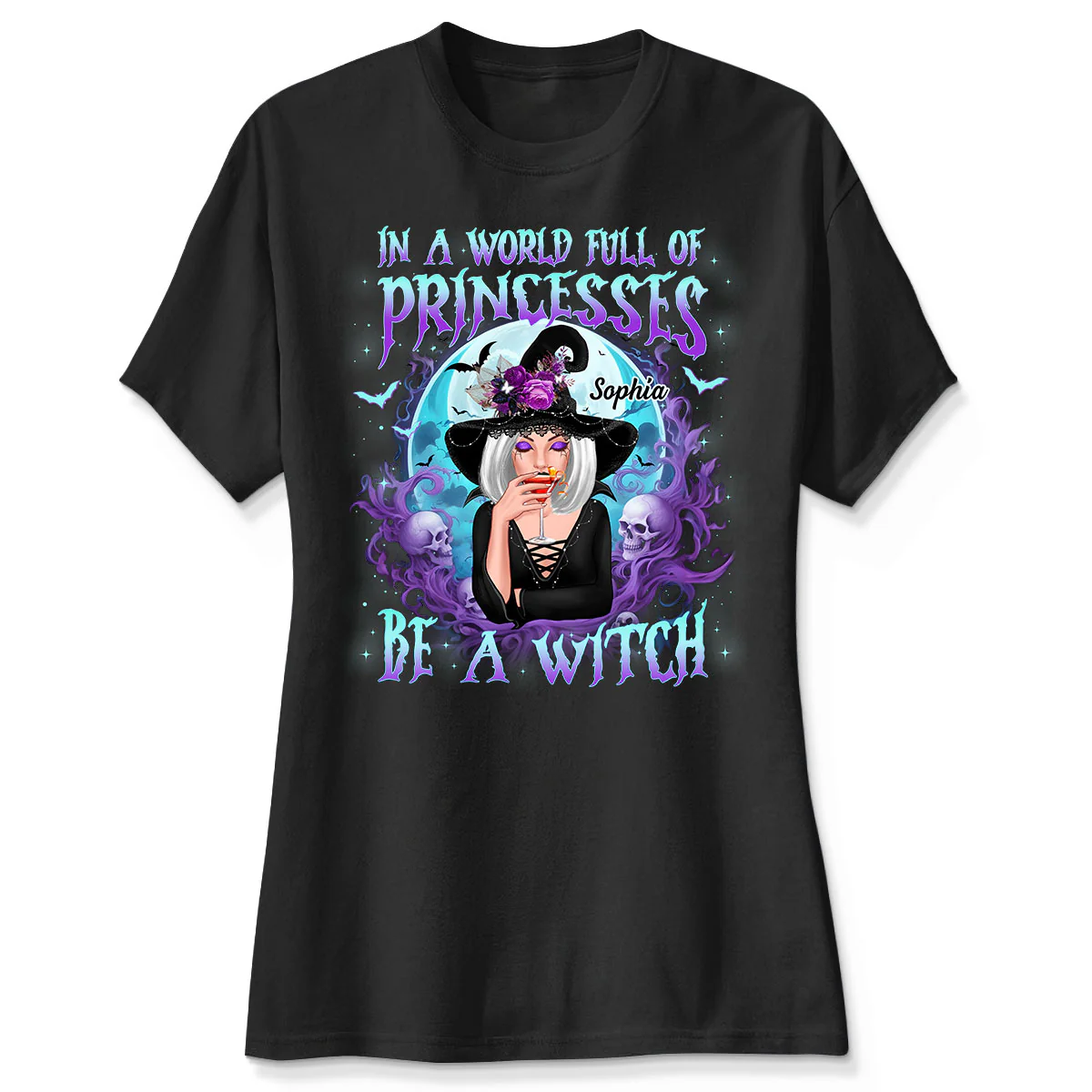 In A World Full Of Princesses Be A Witch Personalized Shirt, Gift For Girl, Woman - Image 4