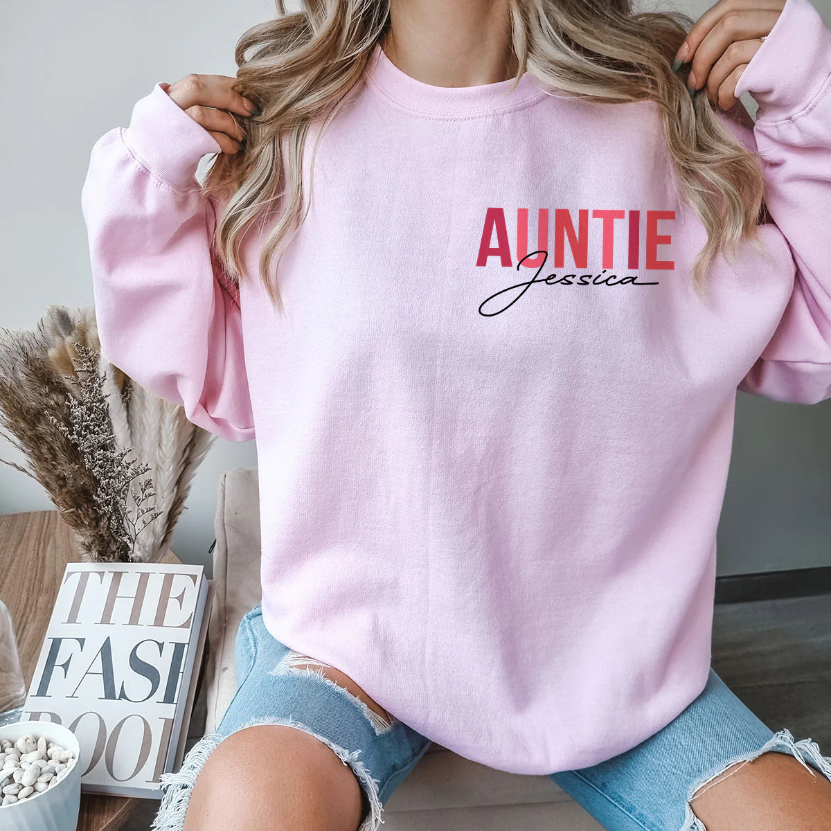 In My Auntie Era Gift For Auntie Personalized Double Sided Sweatshirt - Image 3