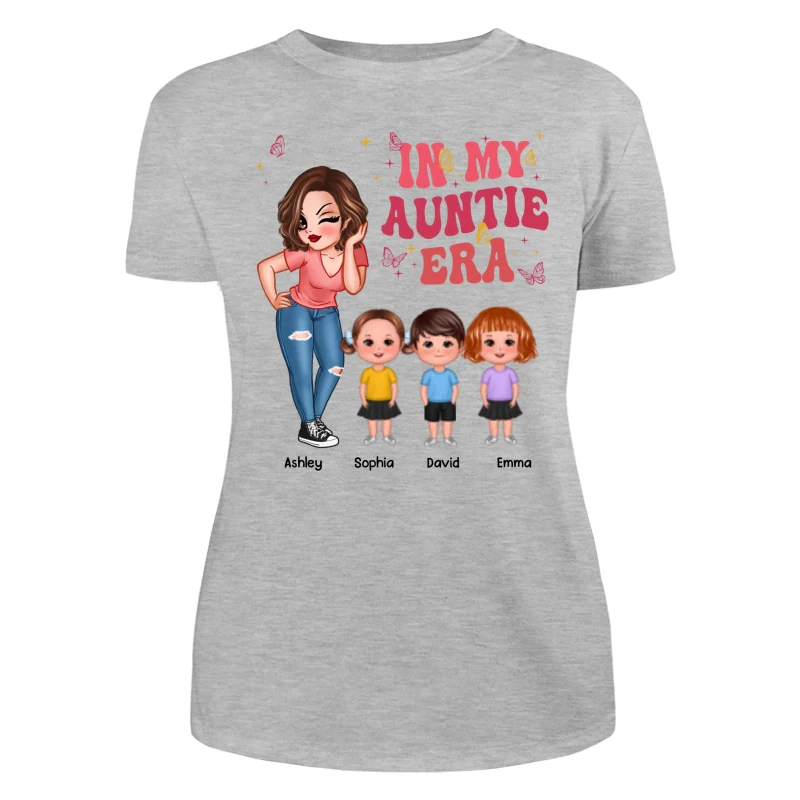 In My Auntie Era Pretty Woman With Cute Kids Personalized Shirt - Image 10