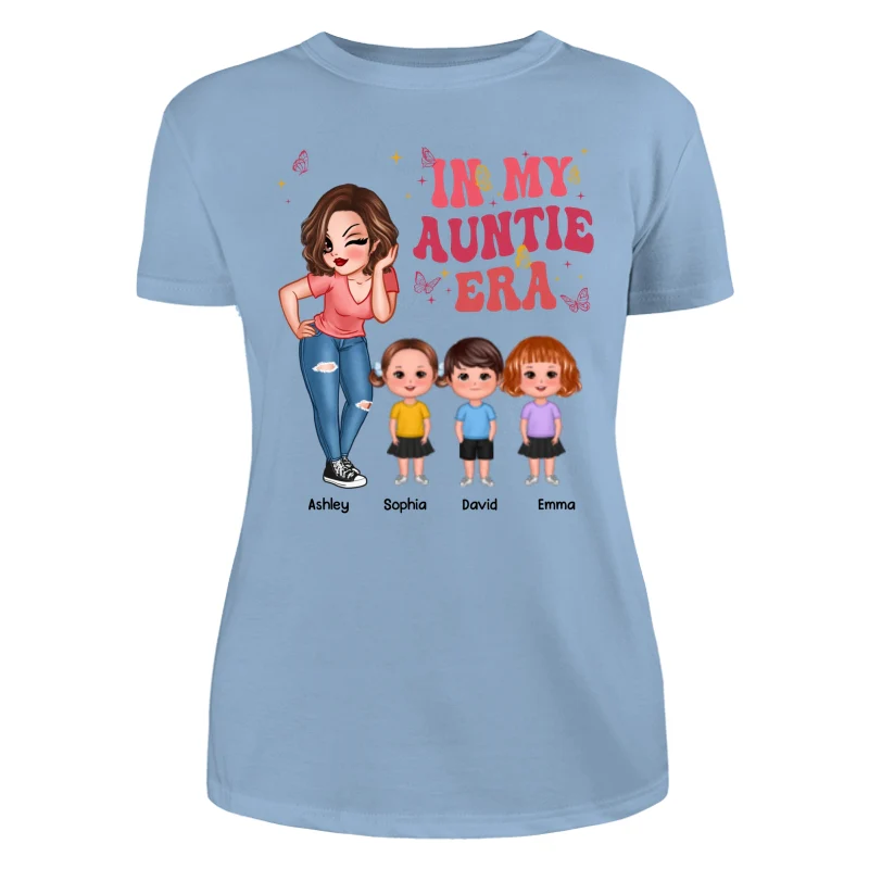 In My Auntie Era Pretty Woman With Cute Kids Personalized Shirt - Image 12