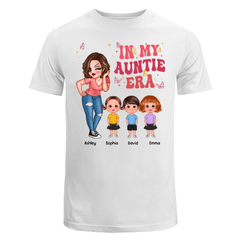 In My Auntie Era Pretty Woman With Cute Kids Personalized Shirt - Image 5