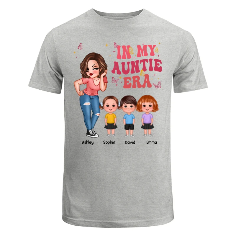 In My Auntie Era Pretty Woman With Cute Kids Personalized Shirt - Image 6