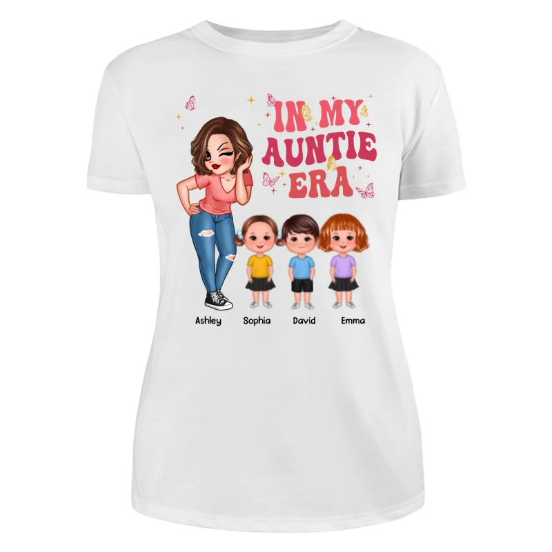 In My Auntie Era Pretty Woman With Cute Kids Personalized Shirt - Image 9