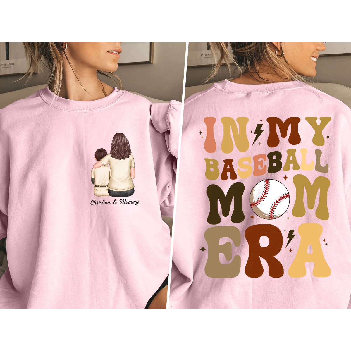 In My Baseball Mom Era Gift Personalized Shirt - Image 2