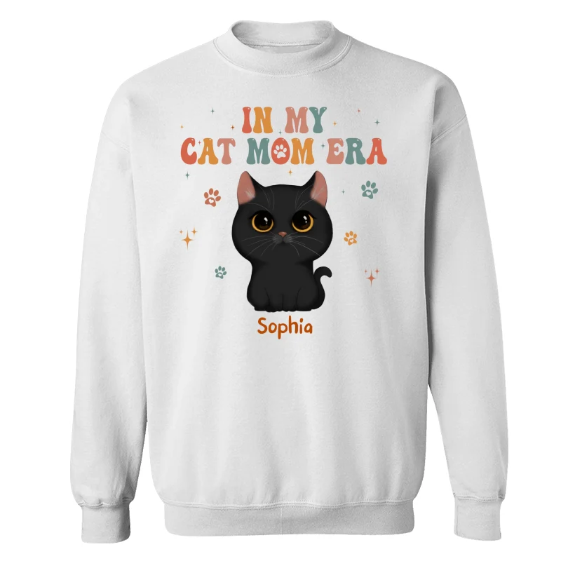 In My Cat Mom Era Cute Watercolor Cats Personalized Shirt - Image 17
