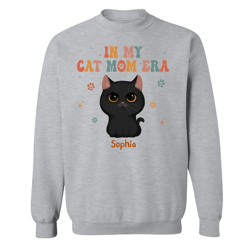 In My Cat Mom Era Cute Watercolor Cats Personalized Shirt - Image 18