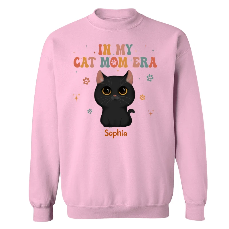 In My Cat Mom Era Cute Watercolor Cats Personalized Shirt - Image 19