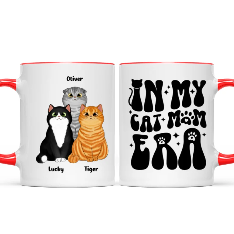 In My Cat Mom Era Fluffy Cats Gift For Cat Mom Cat Lover Personalized Mug - Image 8