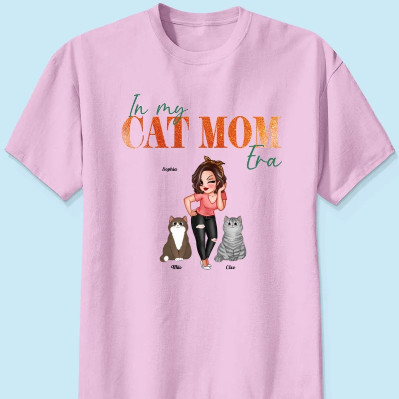 In My Cat Mom Era Pretty Woman & Fluffy Cats - Personalized Shirt - Image 11