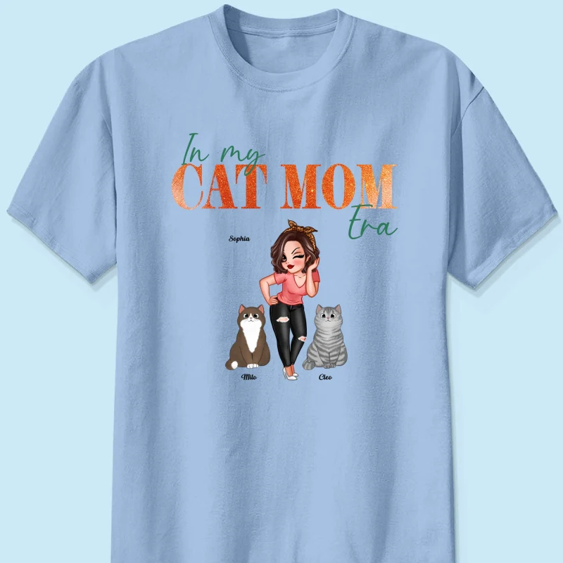 In My Cat Mom Era Pretty Woman & Fluffy Cats - Personalized Shirt - Image 12