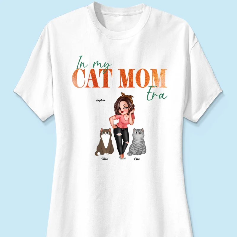 In My Cat Mom Era Pretty Woman & Fluffy Cats - Personalized Shirt - Image 13