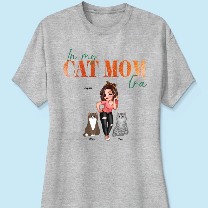 In My Cat Mom Era Pretty Woman & Fluffy Cats - Personalized Shirt - Image 14