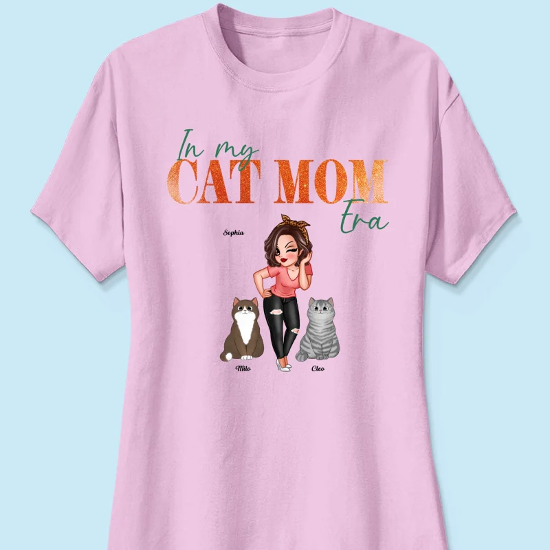 In My Cat Mom Era Pretty Woman & Fluffy Cats - Personalized Shirt - Image 15