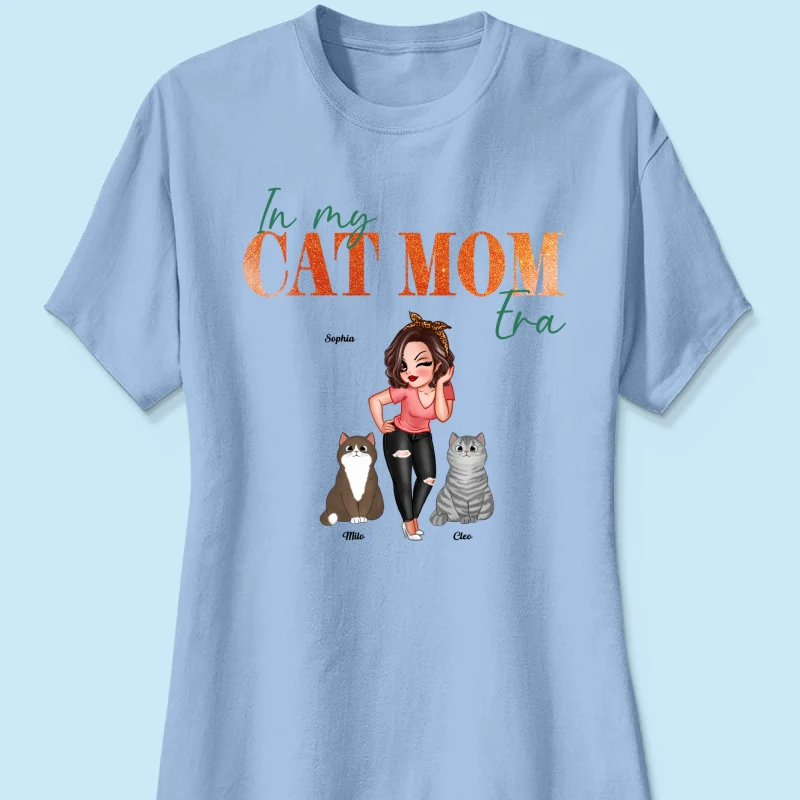 In My Cat Mom Era Pretty Woman & Fluffy Cats - Personalized Shirt - Image 16