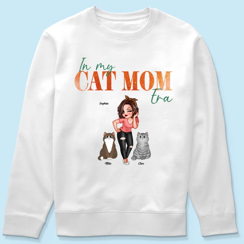 In My Cat Mom Era Pretty Woman & Fluffy Cats - Personalized Shirt - Image 17