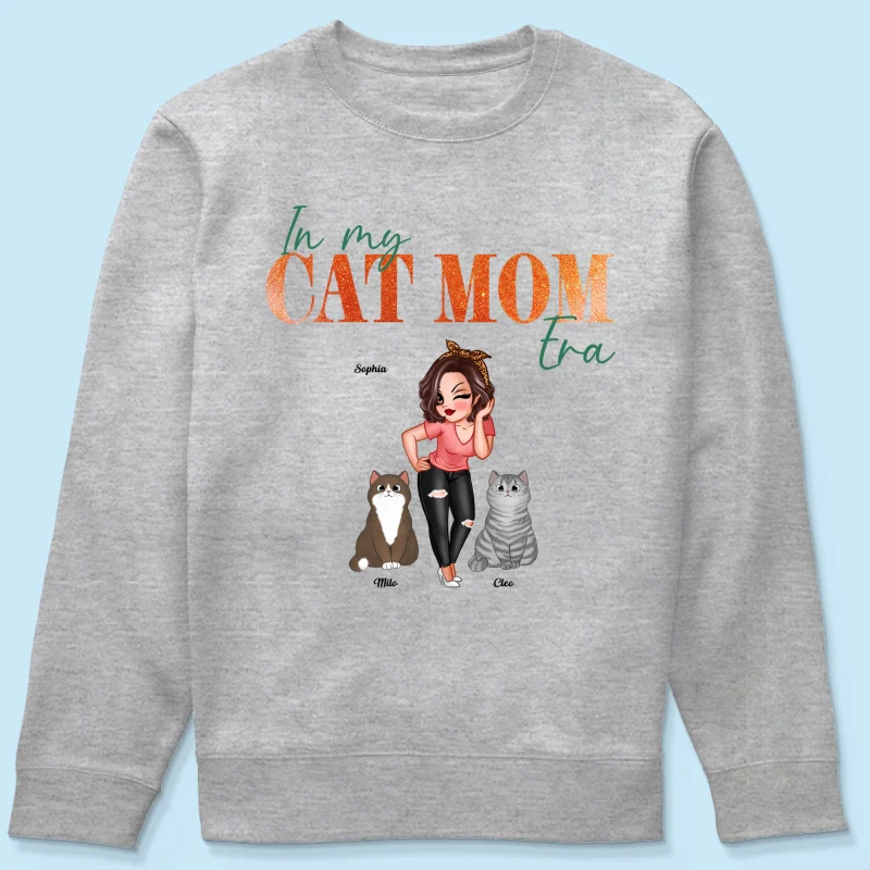 In My Cat Mom Era Pretty Woman & Fluffy Cats - Personalized Shirt - Image 18