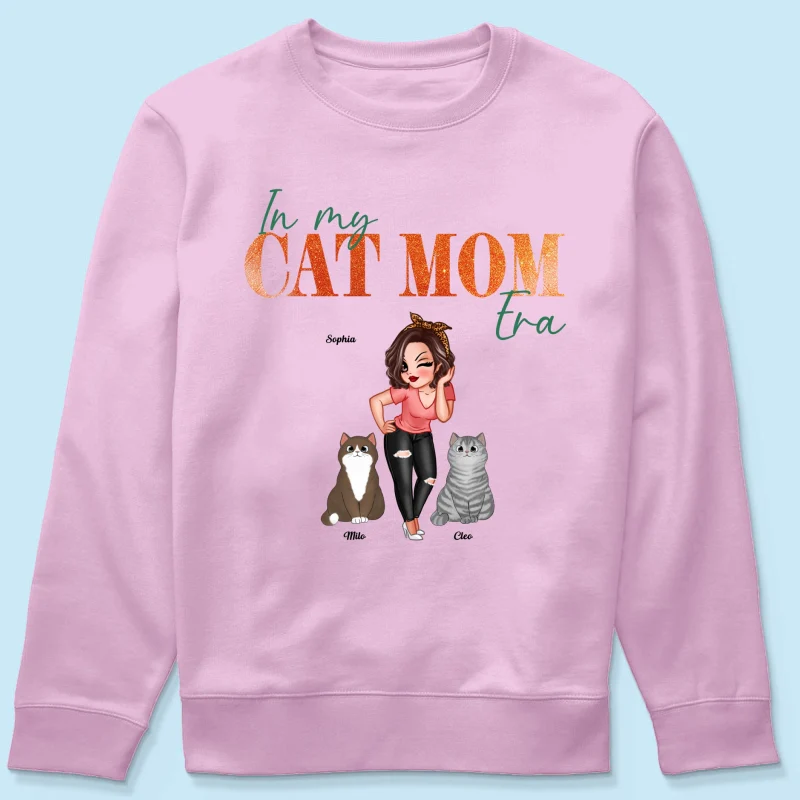 In My Cat Mom Era Pretty Woman & Fluffy Cats - Personalized Shirt - Image 20