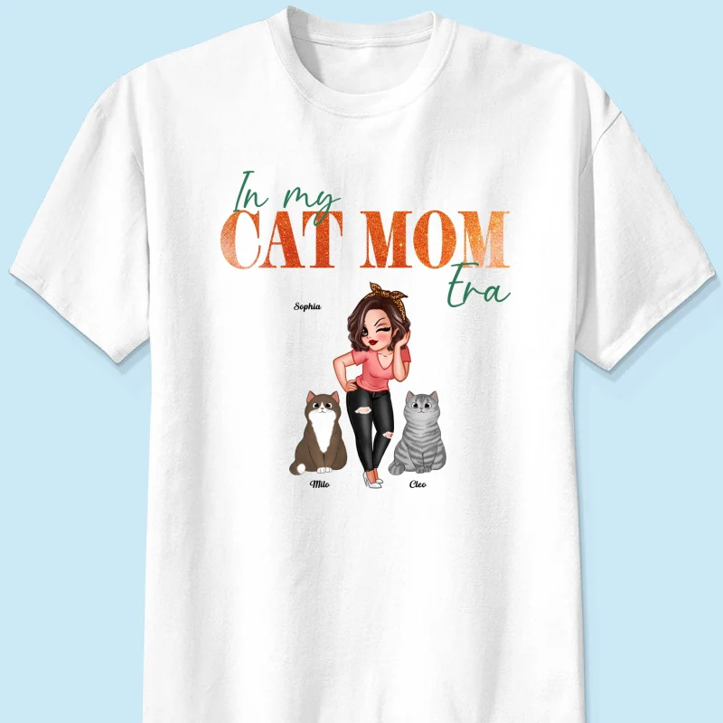 In My Cat Mom Era Pretty Woman & Fluffy Cats - Personalized Shirt - Image 8