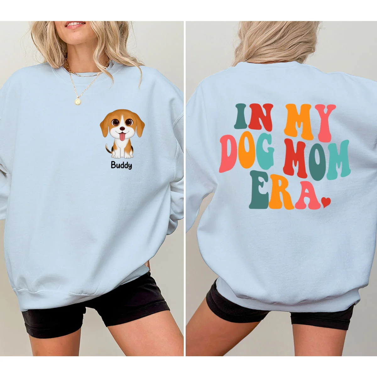 In My Dog Mom Era Cute Dogs Personalized Double Sided Sweatshirt - Image 14