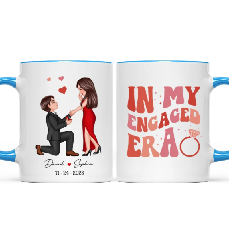 In My Engaged Era Couple Proposal Engagement Gift Future Bride Gift Ideas, Bridal Shower Gift for Her, Bride Mug Wedding Gift for Friend Newly Engaged Personalized Mug - Image 11