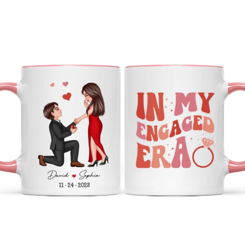 In My Engaged Era Couple Proposal Engagement Gift Future Bride Gift Ideas, Bridal Shower Gift for Her, Bride Mug Wedding Gift for Friend Newly Engaged Personalized Mug - Image 12