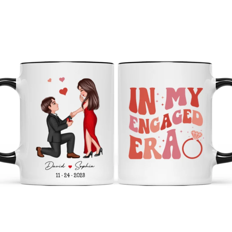 In My Engaged Era Couple Proposal Engagement Gift Future Bride Gift Ideas, Bridal Shower Gift for Her, Bride Mug Wedding Gift for Friend Newly Engaged Personalized Mug - Image 8