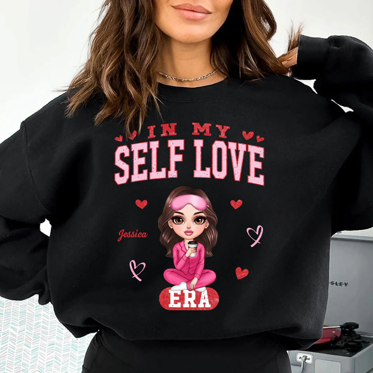In My Self Love Era Valentine's Personalized Sweater, Personalized Anti- Sweater - Image 2