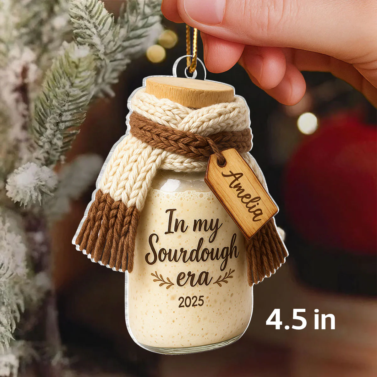 In My Sourdough Era - Personalized Acrylic Ornament - Christmas Gift for Bakers & Bread Lovers - Image 2