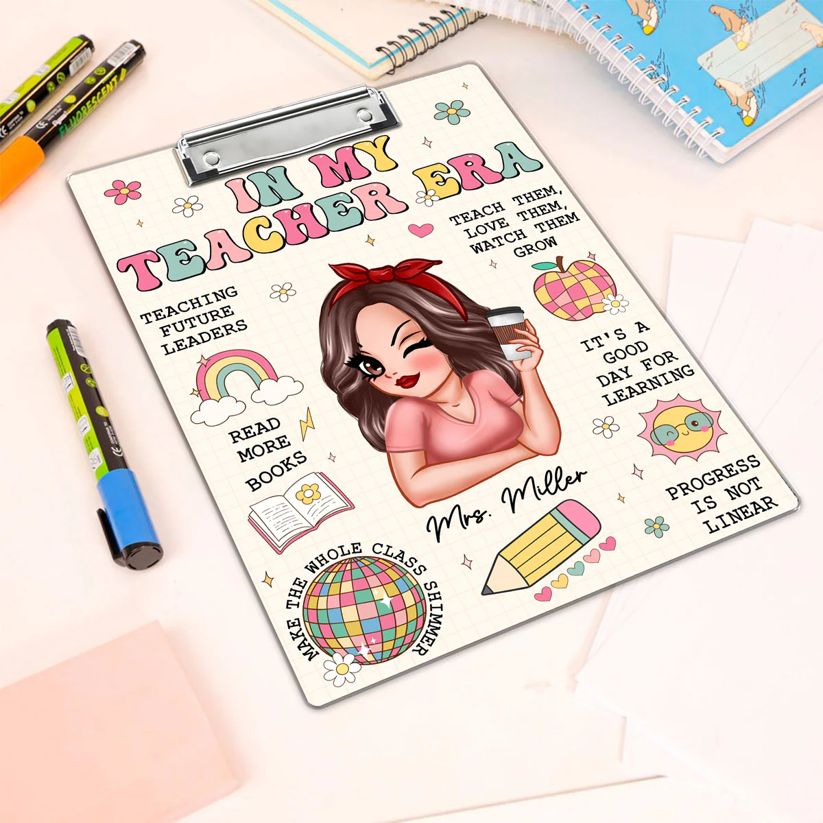 In My Teacher Era Teacher Affirmations Personalized Clipboard - Image 3