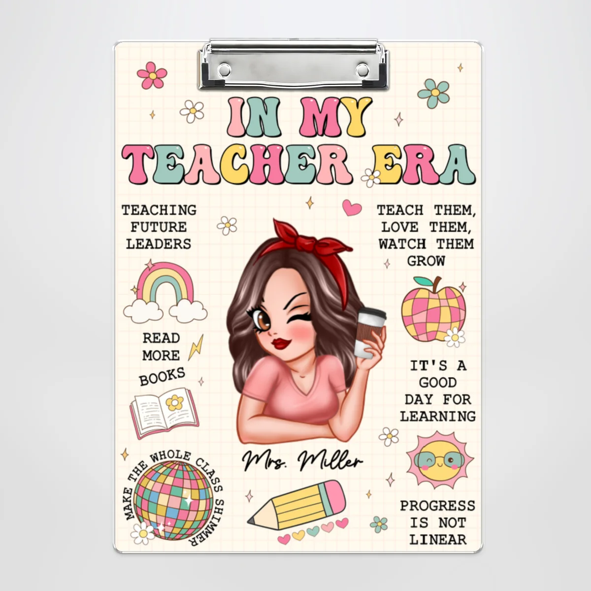 In My Teacher Era Teacher Affirmations Personalized Clipboard - Image 9
