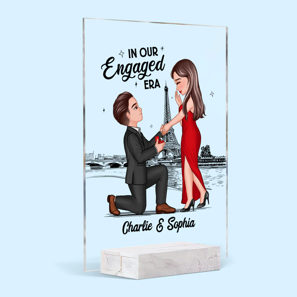 In Our Engaged Era Engagement Gift Personalized Acrylic Plaque - Image 2