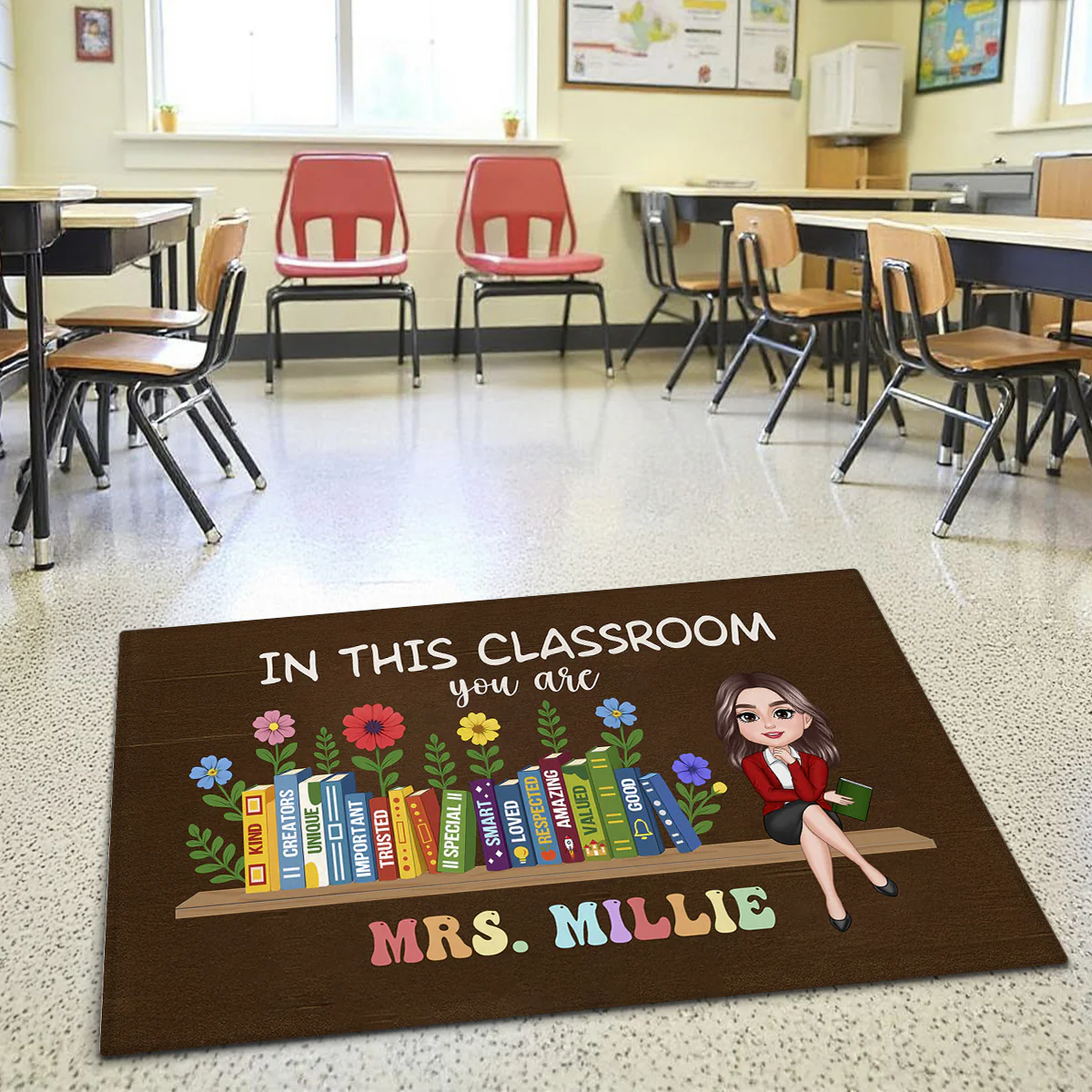 In This Classroom You Are Kind, Creators, Unique Personalized Doormat, Classroom Decor, Teacher Appreciation Gift, Back To School Gift - Image 2