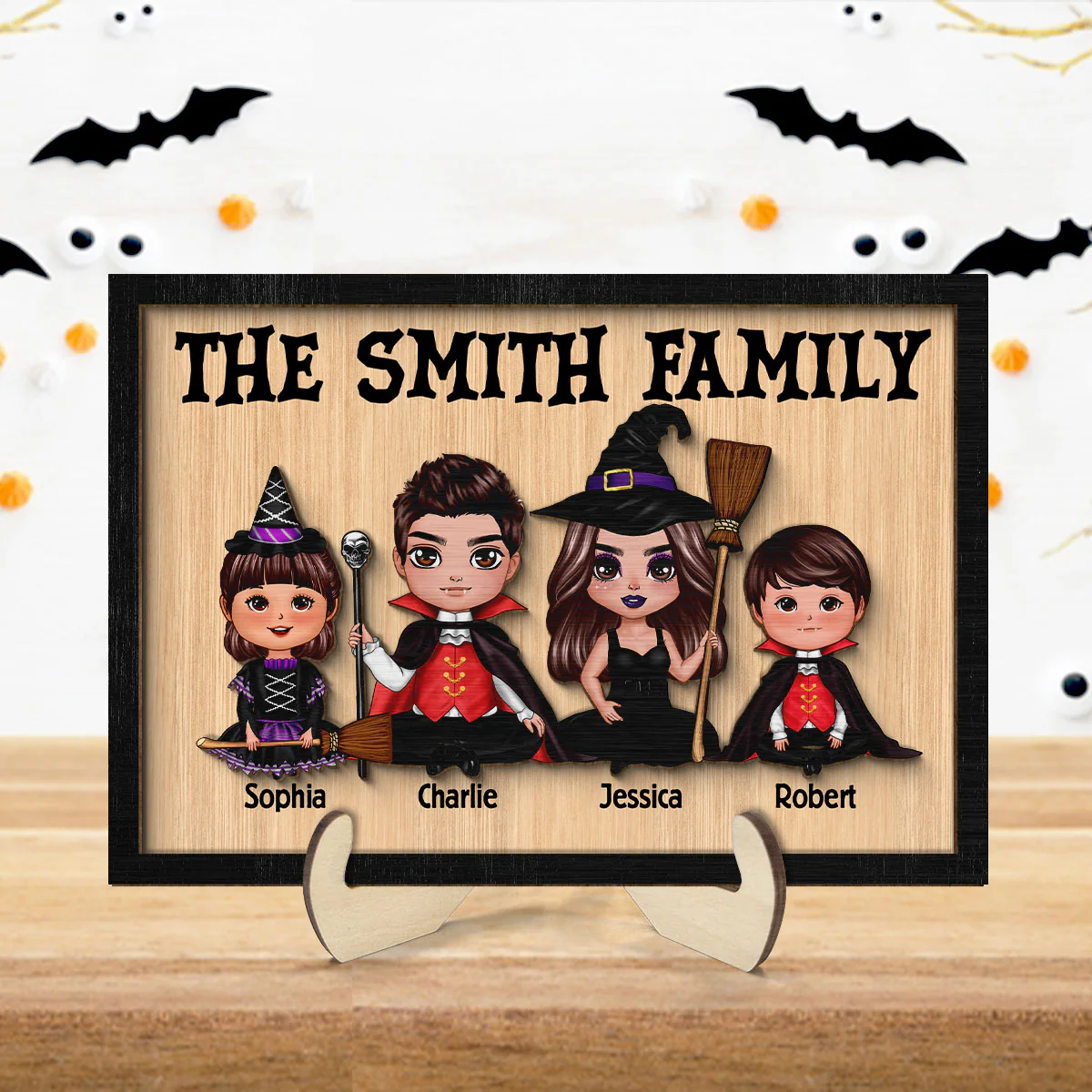 In This House Halloween Family Personalized 2-Layer Wooden Plaque, Halloween Decoration - Image 2