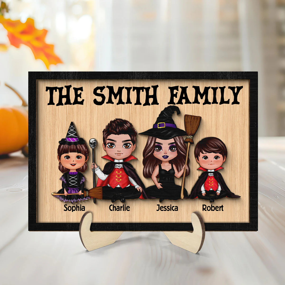 In This House Halloween Family Personalized 2-Layer Wooden Plaque, Halloween Decoration - Image 9