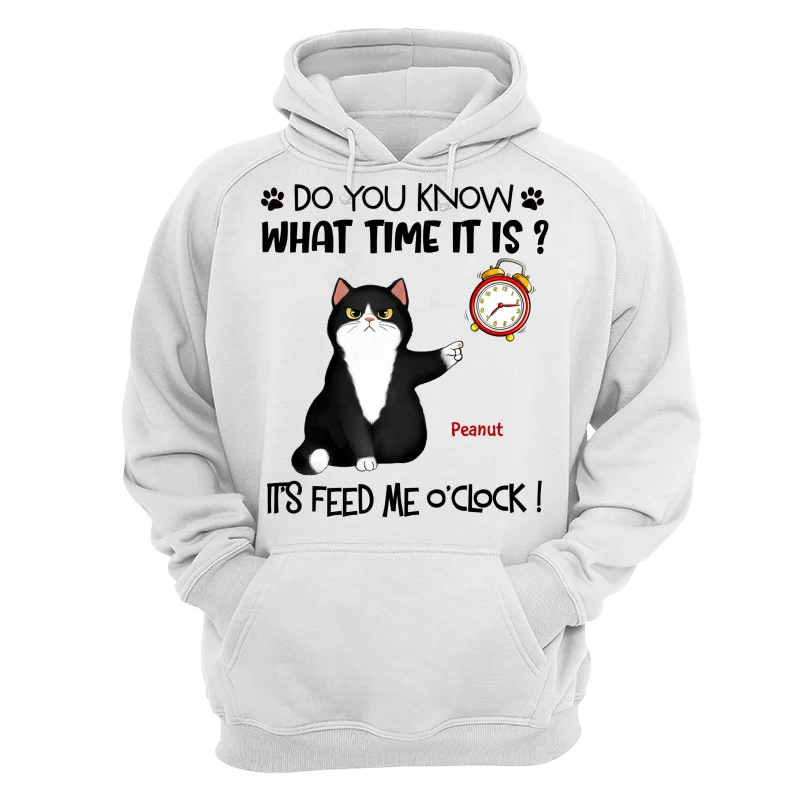 It‘s Feed Me O’clock Grumpy Fluffy Cat Personalized Shirt - Image 13