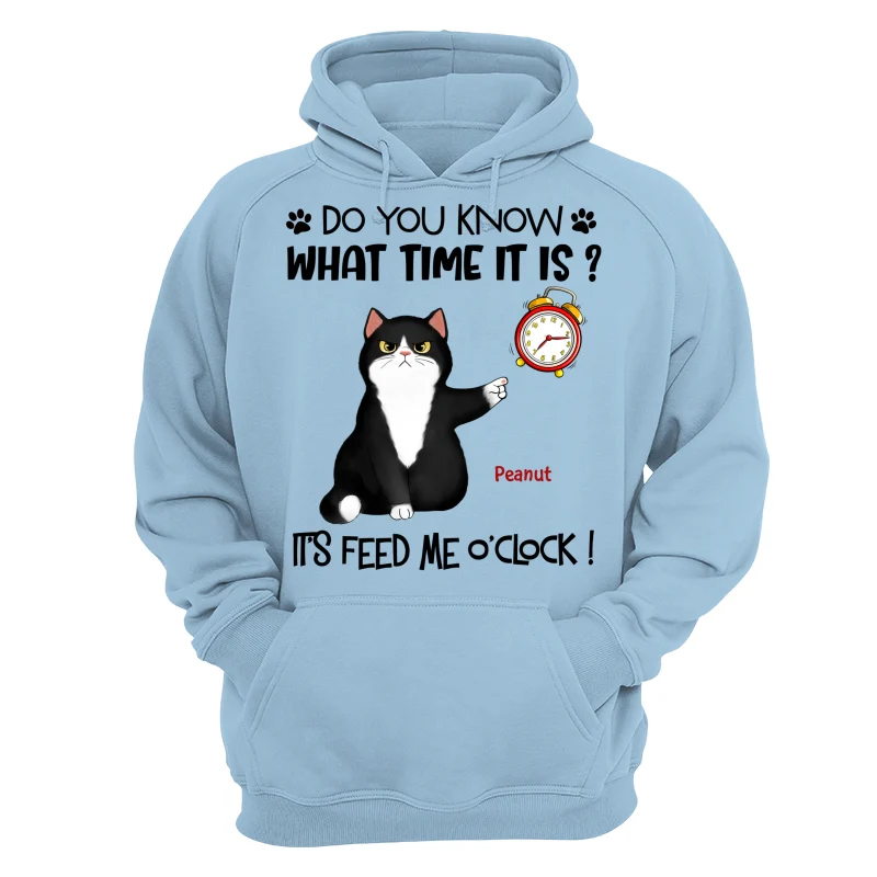 It‘s Feed Me O’clock Grumpy Fluffy Cat Personalized Shirt - Image 16