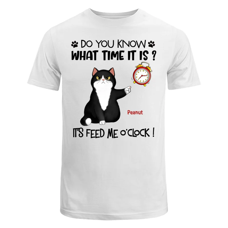 It‘s Feed Me O’clock Grumpy Fluffy Cat Personalized Shirt - Image 5