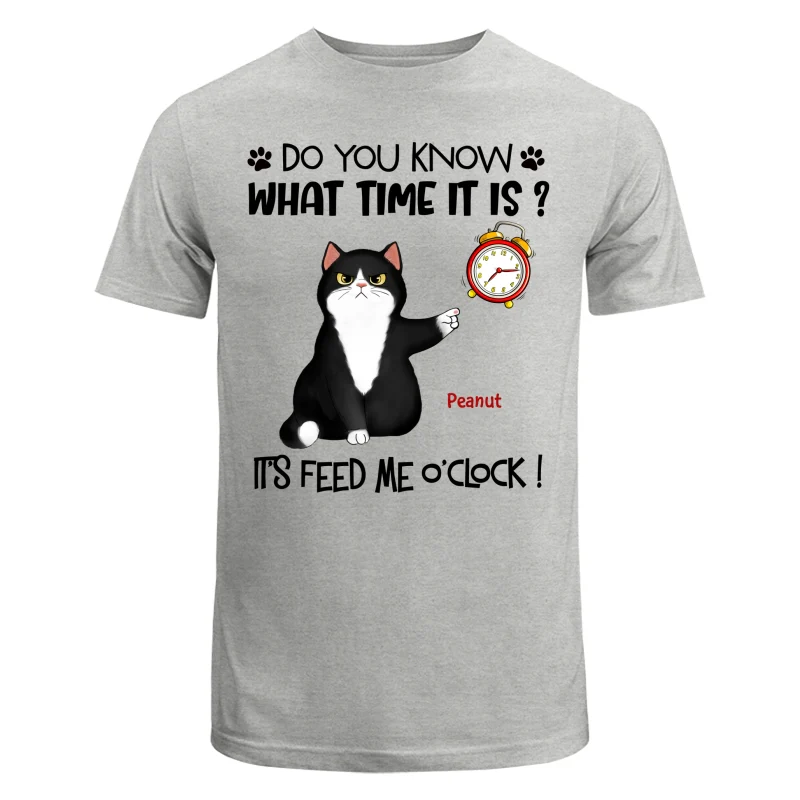 It‘s Feed Me O’clock Grumpy Fluffy Cat Personalized Shirt - Image 6