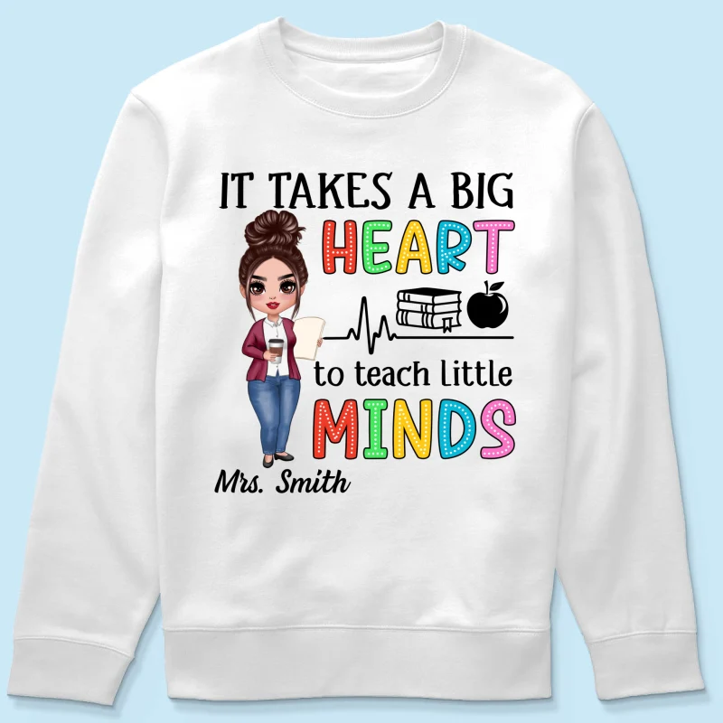 It Takes A Big Heart Teacher Personalized Shirt - Image 18