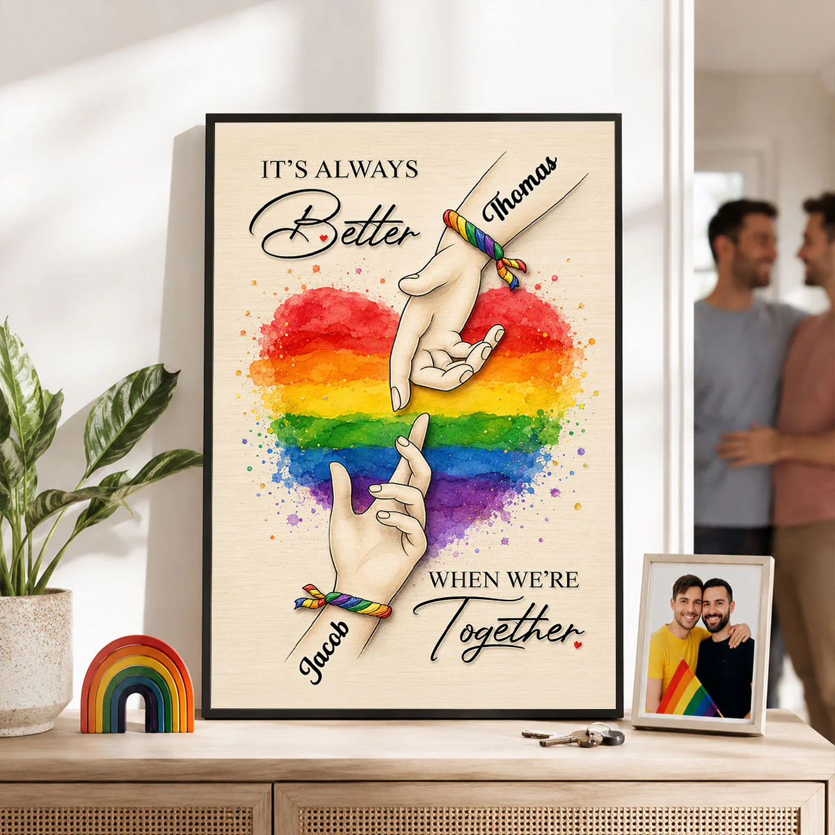 It's Always Better When We're Together - Personalized Poster - Gift For Couple, Happy Pride Month - Image 4