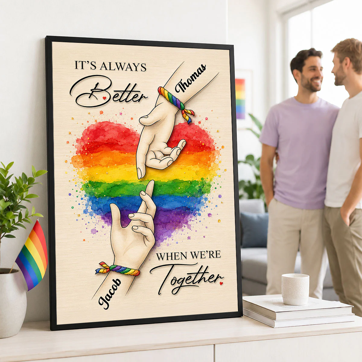 It's Always Better When We're Together - Personalized Poster - Gift For Couple, Happy Pride Month - Image 5