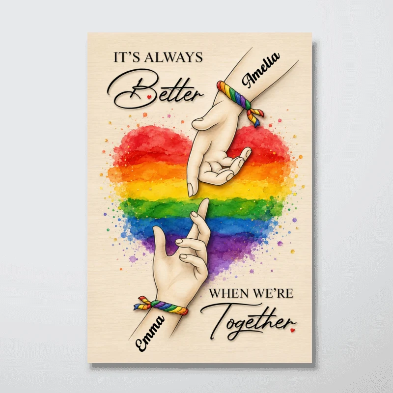It's Always Better When We're Together - Personalized Poster - Gift For Couple, Happy Pride Month - Image 9