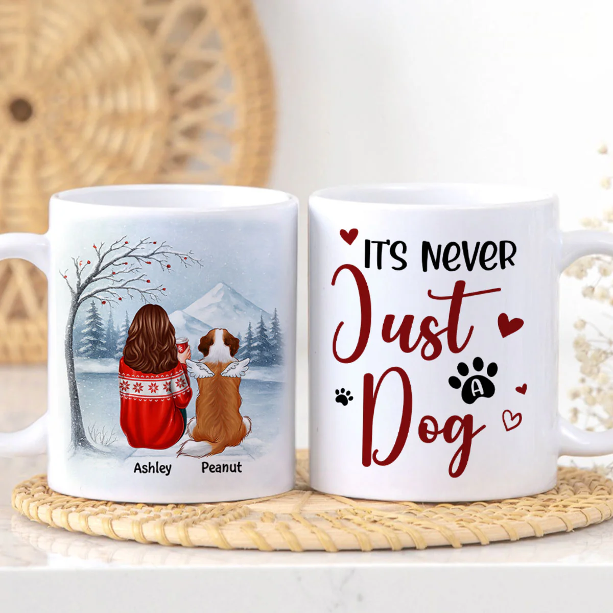 It's Never Just a Dog - Personalized Mug - Heartfelt Christmas Gift for Dog Moms - Image 3