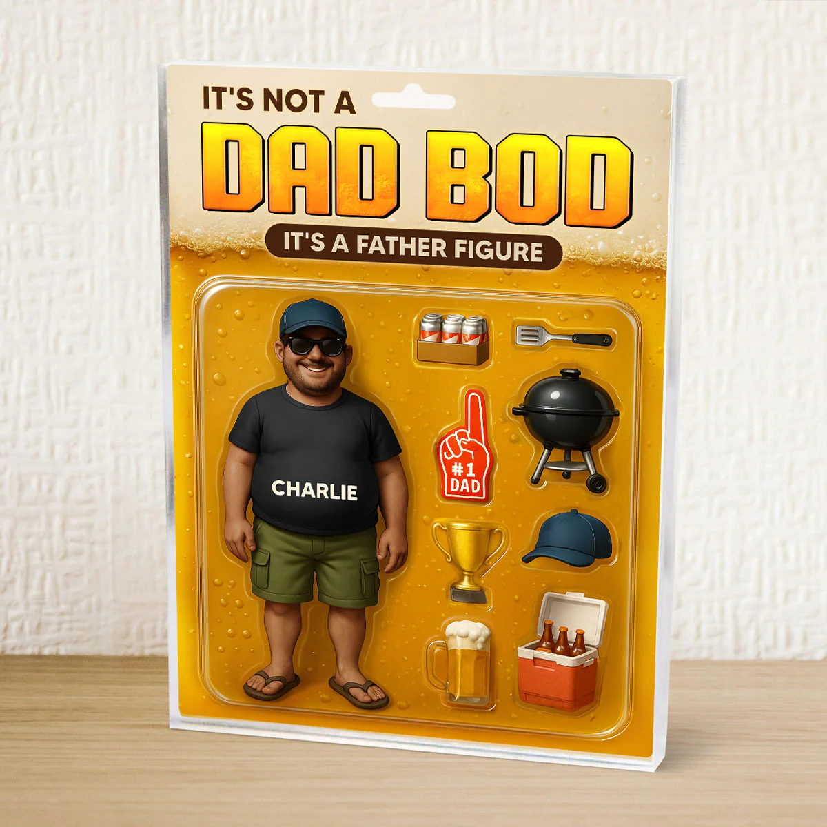 It's Not A Dad Bod, Father Figure Personalized Acrylic Block Plaque, Funny  gift - Image 7