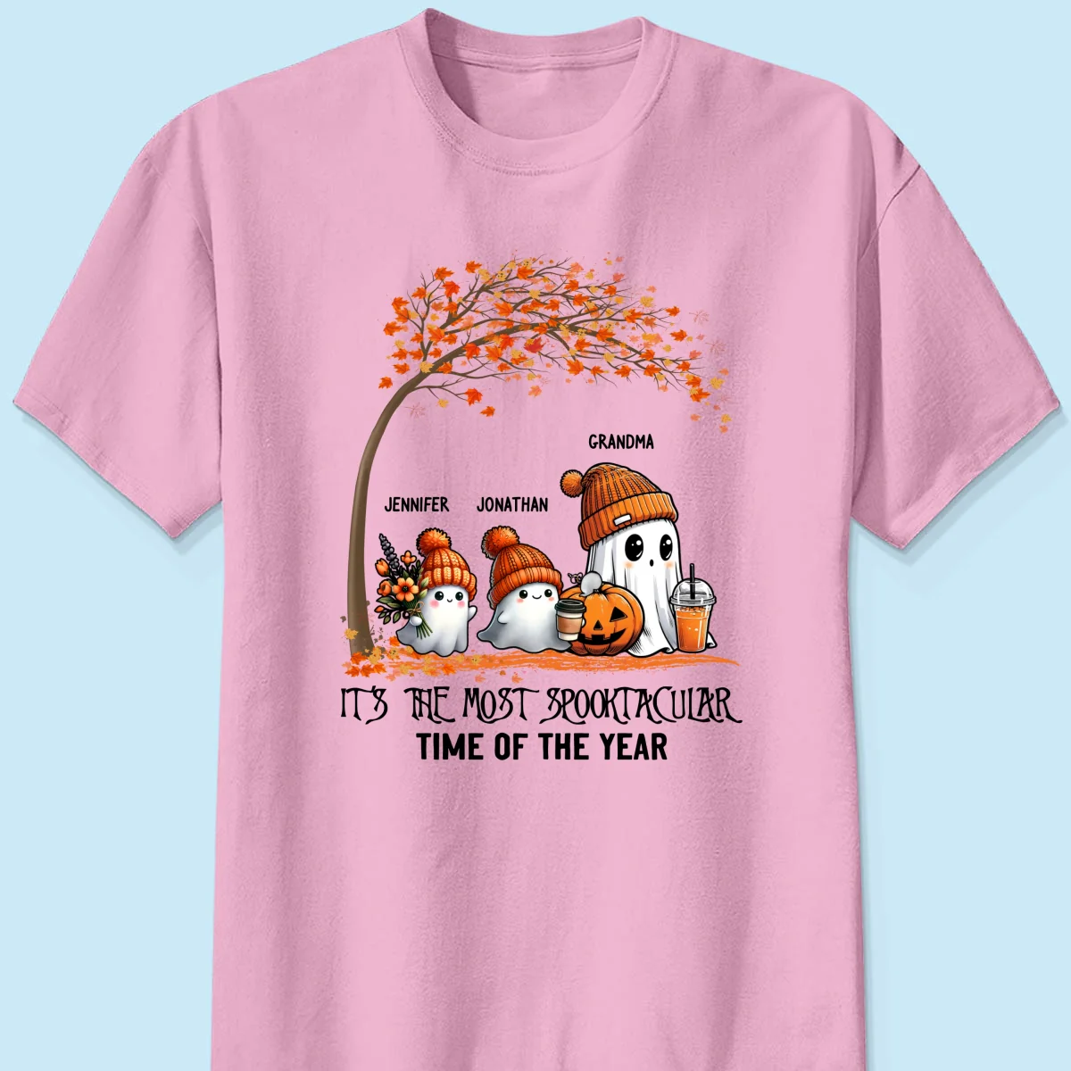 It's The Most Spooktacular Time Of The Year Grandma Spooky Ghost Personalized Shirt, Fall Halloween Sweater - Image 12