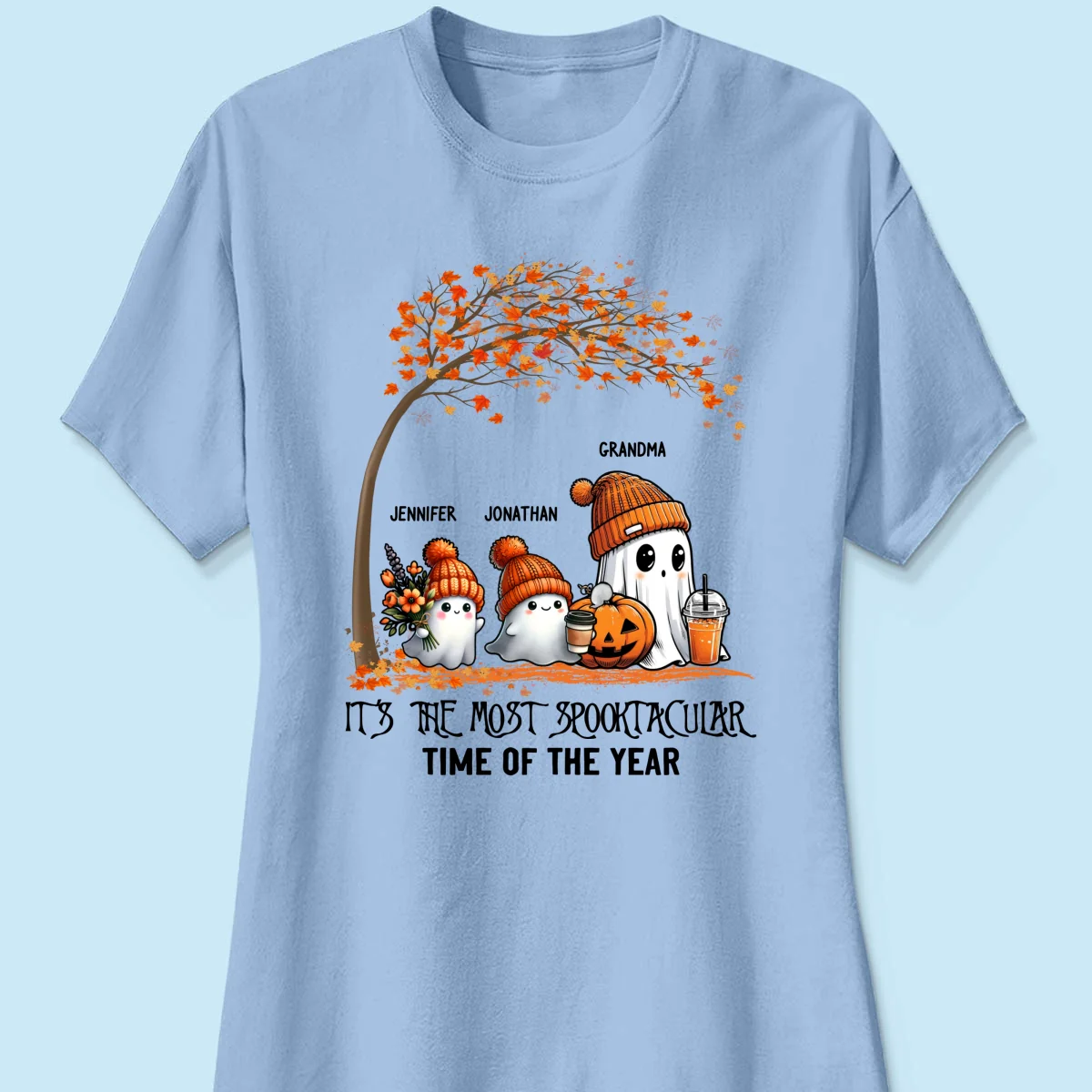 It's The Most Spooktacular Time Of The Year Grandma Spooky Ghost Personalized Shirt, Fall Halloween Sweater - Image 17