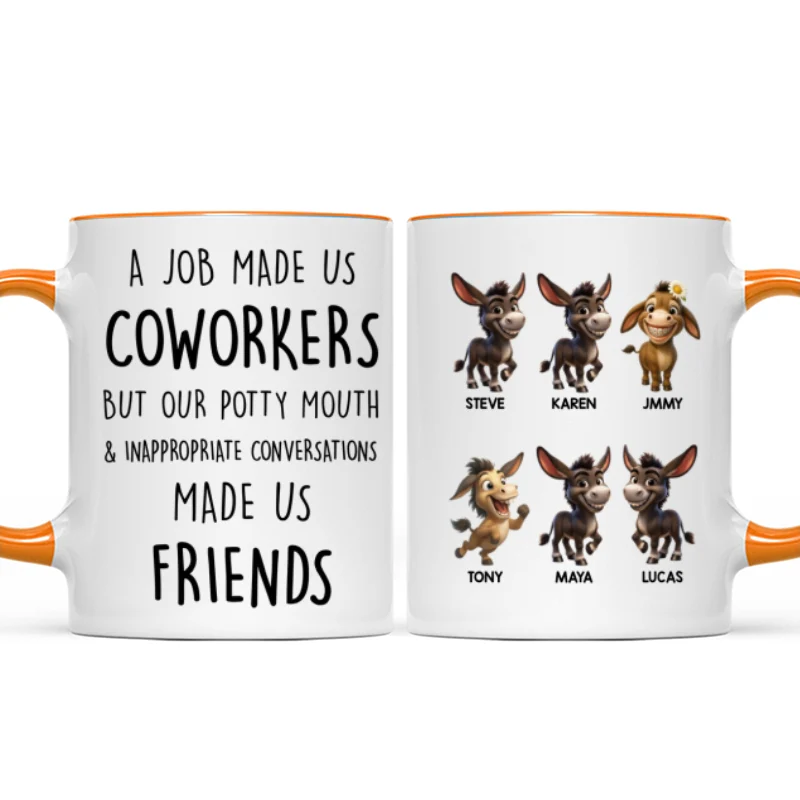 Job Made Us Coworkers But Our Potty Mouth Made Us Friends - Personalized Mug - Funny Christmas Gift for Work Besties - Image 14