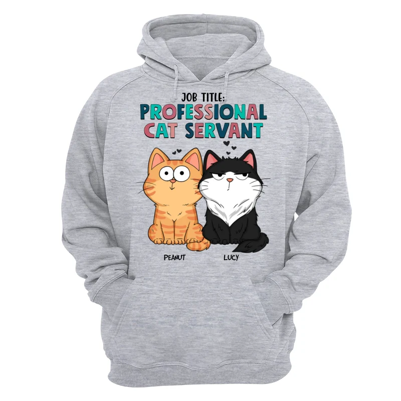 Job Title Professional Cat Servant Funny Cat Expression Personalized Shirt - Image 14