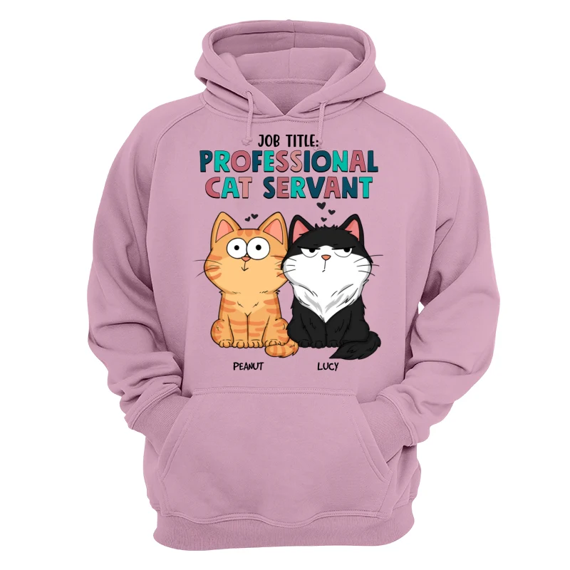 Job Title Professional Cat Servant Funny Cat Expression Personalized Shirt - Image 15